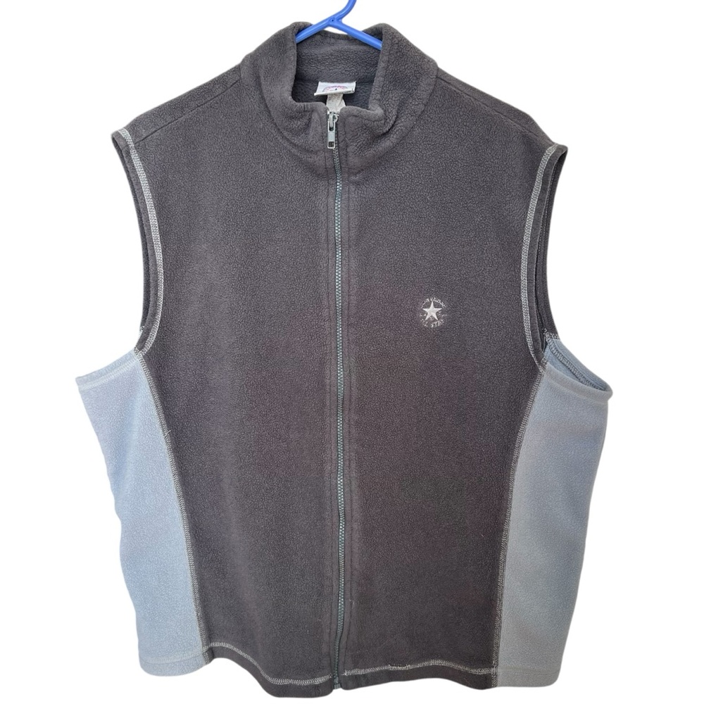Vintage Converse Chuck Taylor All-Star Vest 2X Zip-Up Embroidered‎ Logo Gray